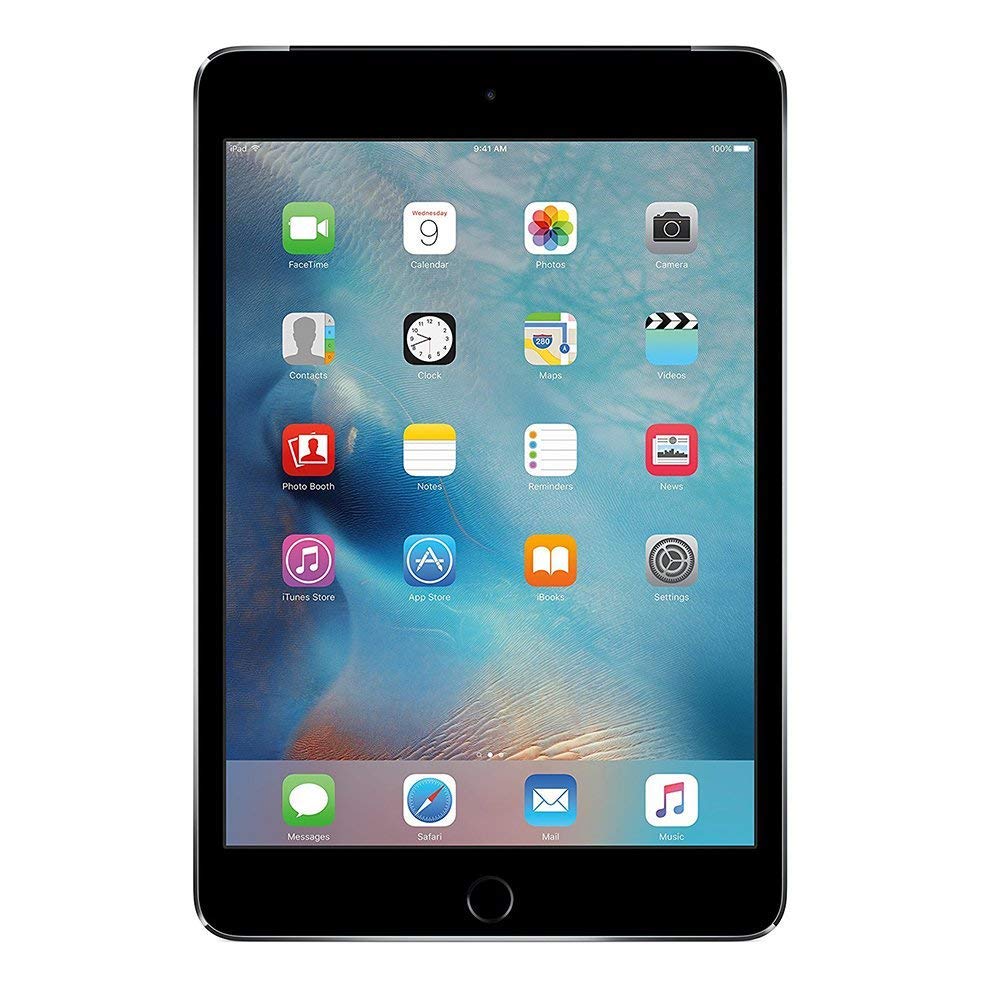 apple ipad mini 4, 7.9” retina display, a8 chip, 2gb ram, 128gb storage, wi fi