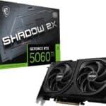 MSI GeForce RTX 5060 Ti Shadow 2X OC graphics card for gaming and high performance.