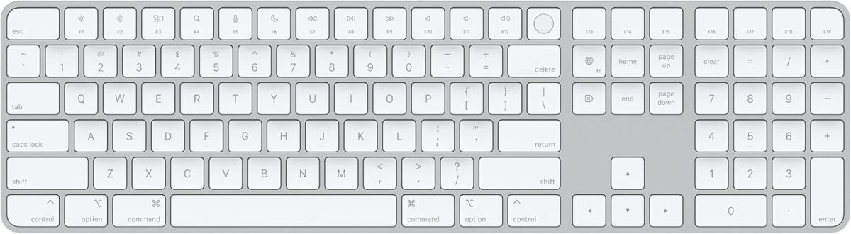 apple imac magic keyboard 2, touch id, wireless numpad, silver, new