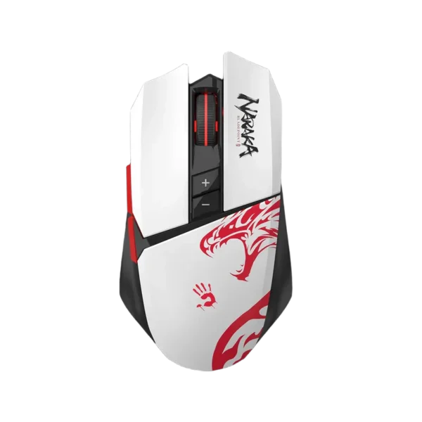 bloody r36 ultra wireless & wired gaming mouse, adjustable 100–12,000 dpi, dual mode, 75 hour battery, rgb customizable