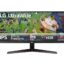 lg 29wp60g 29” 2k fhd ultrawide monitor, 75hz, hdr10/freesync, new