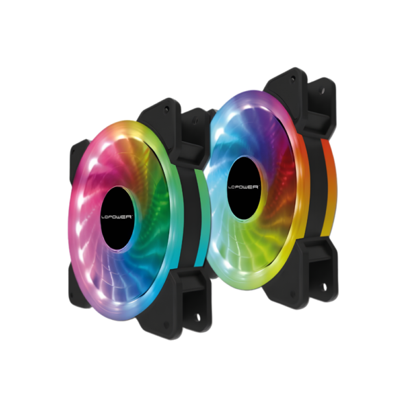 lc cf pro rgb combo rgb fans, 1300 rpm, 51 cfm, remote + motherboard control, new