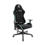 green lion gaming chair, ergonomic design, adjustable height, lumbar support, steel base, new