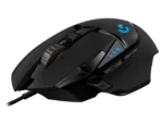 logitech g502 hero optical gaming mouse, 100–25,600 dpi, dual mode scroll wheel, 11 buttons, ergonomic design