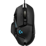 logitech g502 hero optical gaming mouse, 100–25,600 dpi, dual mode scroll wheel, 11 buttons, ergonomic design