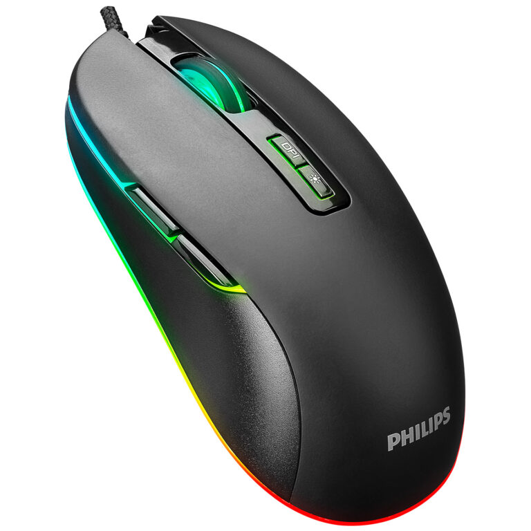 philips g414 gaming mouse rgb, 3200 dpi, wired usb, new