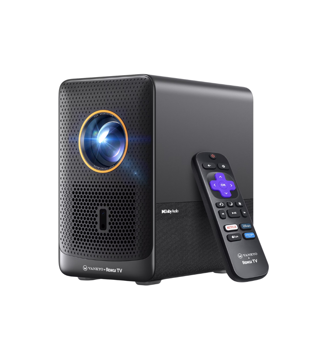 roku h500r smart projector full hd, android os, wifi, bluetooth, home cinema, new