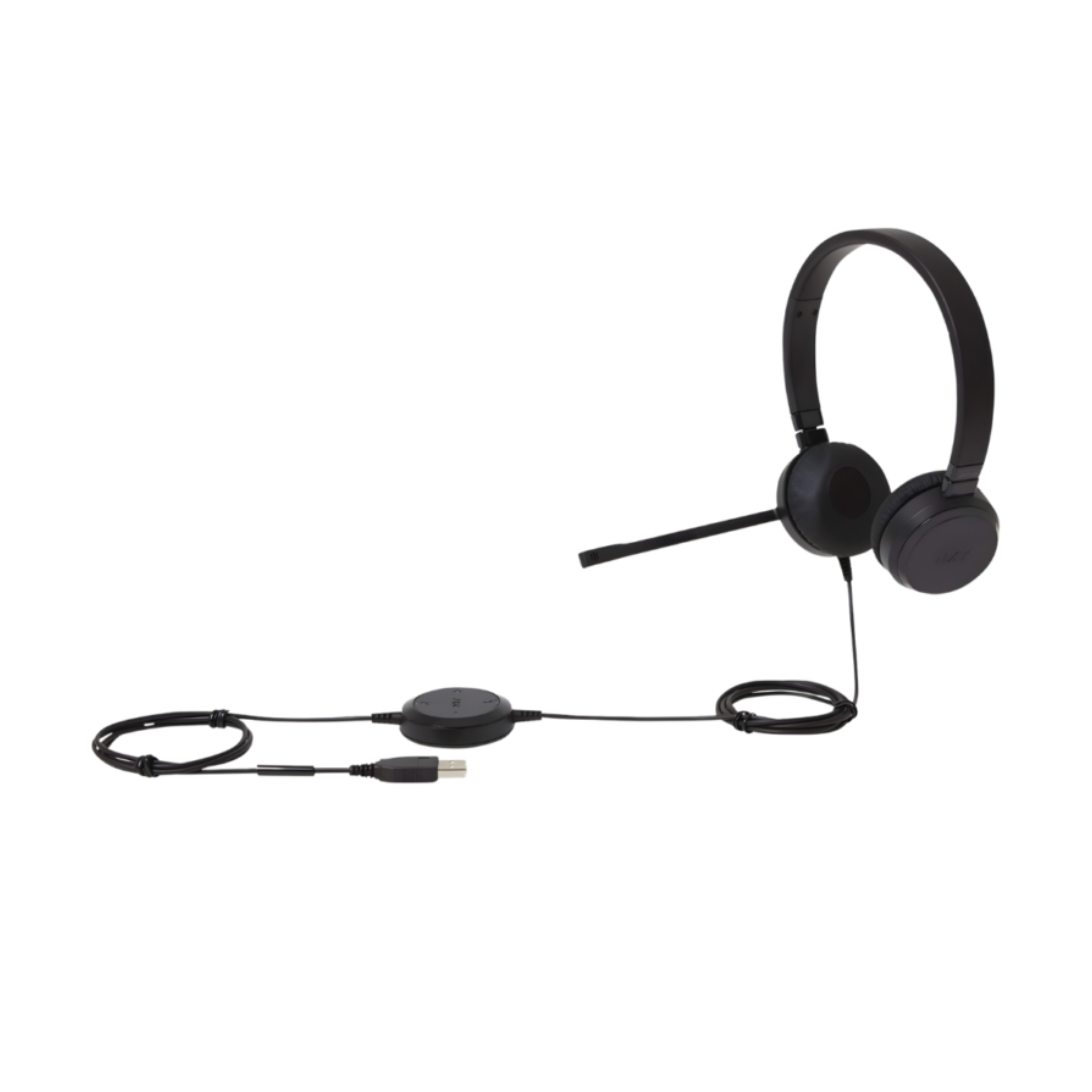 jabra nxt technologies uc 2000 stereo headset, noise cancelling, wired, new