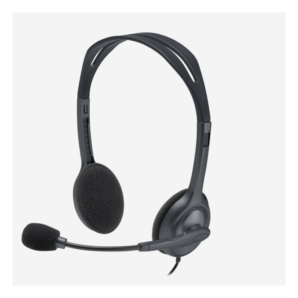 logitech h111 stereo headset 3.5mm, stereo sound +microphone, new