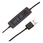poly blackwire c3220 wired stereo headset, usb, noise cancelling, new