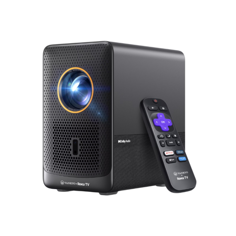 roku h500r smart projector fhd, android/os, wifi, bluetooth, home cinema, new