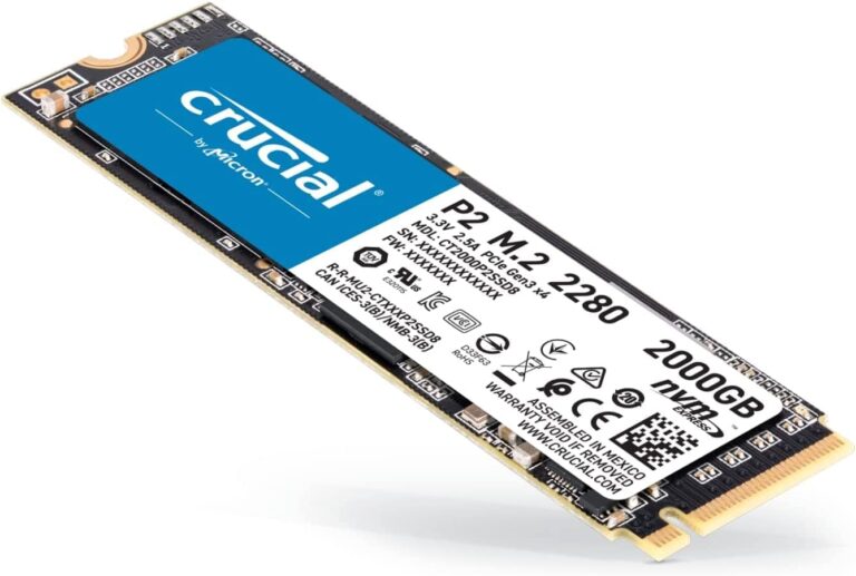 crucial p2 2tb nvme m.2 ssd, pcie gen3 x4, up to 2400mb/s read, 2280 high speed solid state drive, new