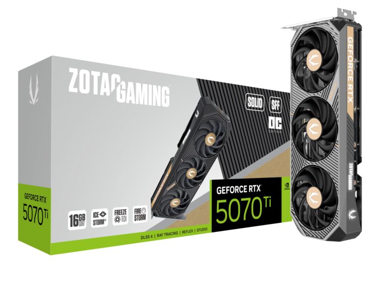 zotac graphics gaming & rendering, 16gb vram, nvidia geforce rtx 5070 ti, new