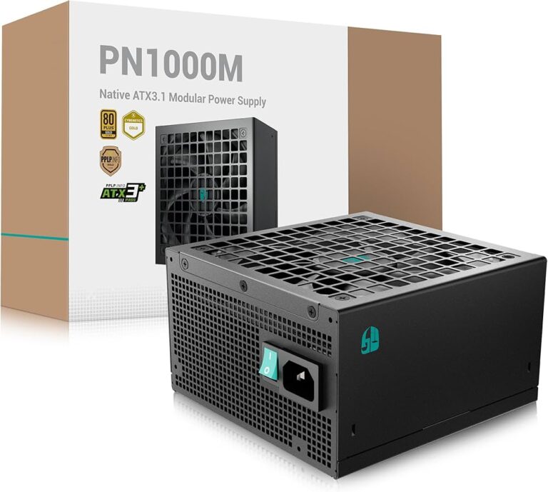 deepcool pn1000m psu, 1000w, atx 3.1/pcie 5.1, fully modular, 80+ gold, new