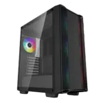 deepcool cc560 argb mid tower gaming case, tempered glass, 4x argb fans, new