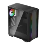 deepcool cc560 argb mid tower gaming case, tempered glass, 4x argb fans, new