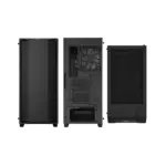 deepcool cc560 argb mid tower gaming case, tempered glass, 4x argb fans, new