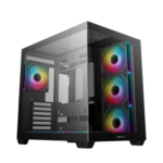 deepcool cg530 argb mid tower gaming case, tempered glass, 4x argb fans, new