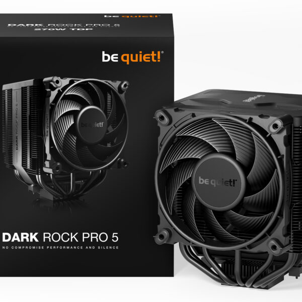 be quiet! dark rock pro 5, cpu cooler 270w tdp, new