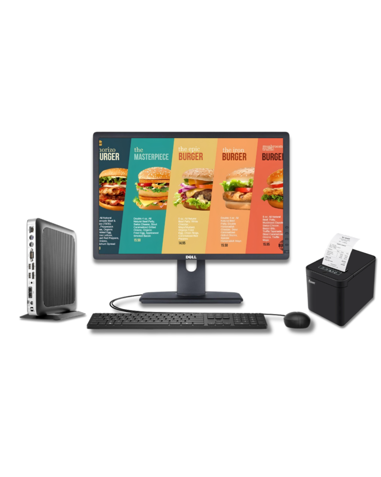 set i kompletuar biznesi, hp thin client t630 + dell 22” fhd monitor + ocom ocpp 812 printer termik