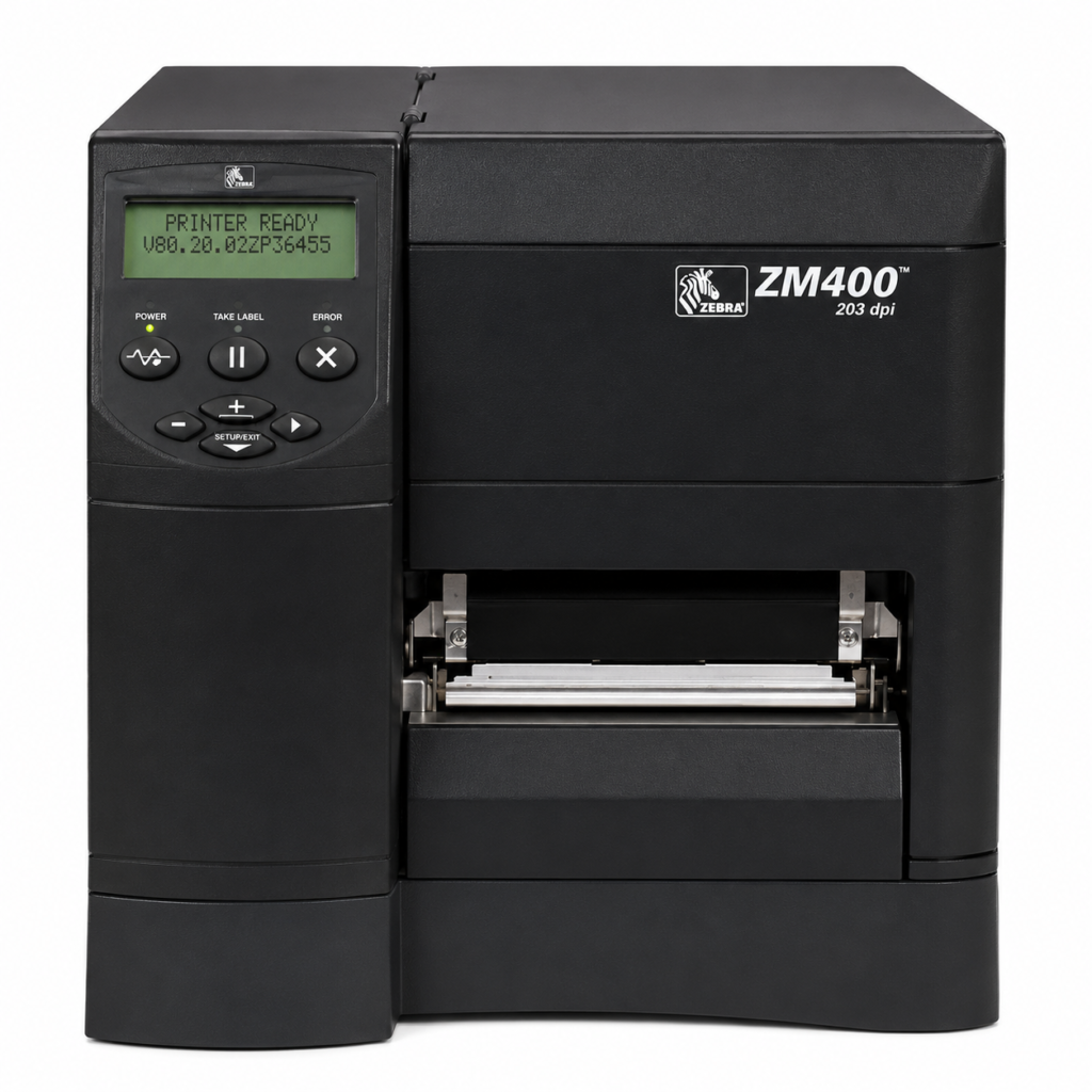 zebra zm400 industrial label printer 300 dpi thermal transfer