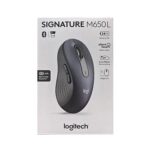 logitech signature m650 l left wireless mouse, silent click, bluetooth & logi bolt, 4000 dpi, new