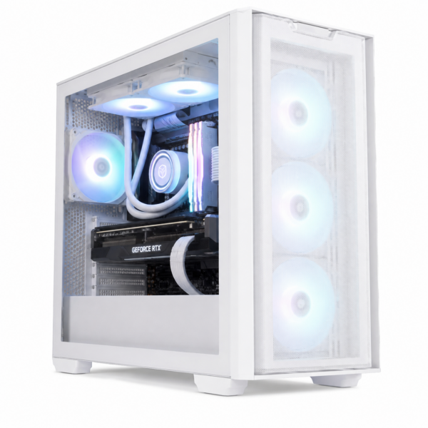 asus a21 plus white gaming pc, ryzen 9 9950x, 32gb ddr5 ram, 2tb nvme ssd, radeon rx 9070 xt 16gb, new