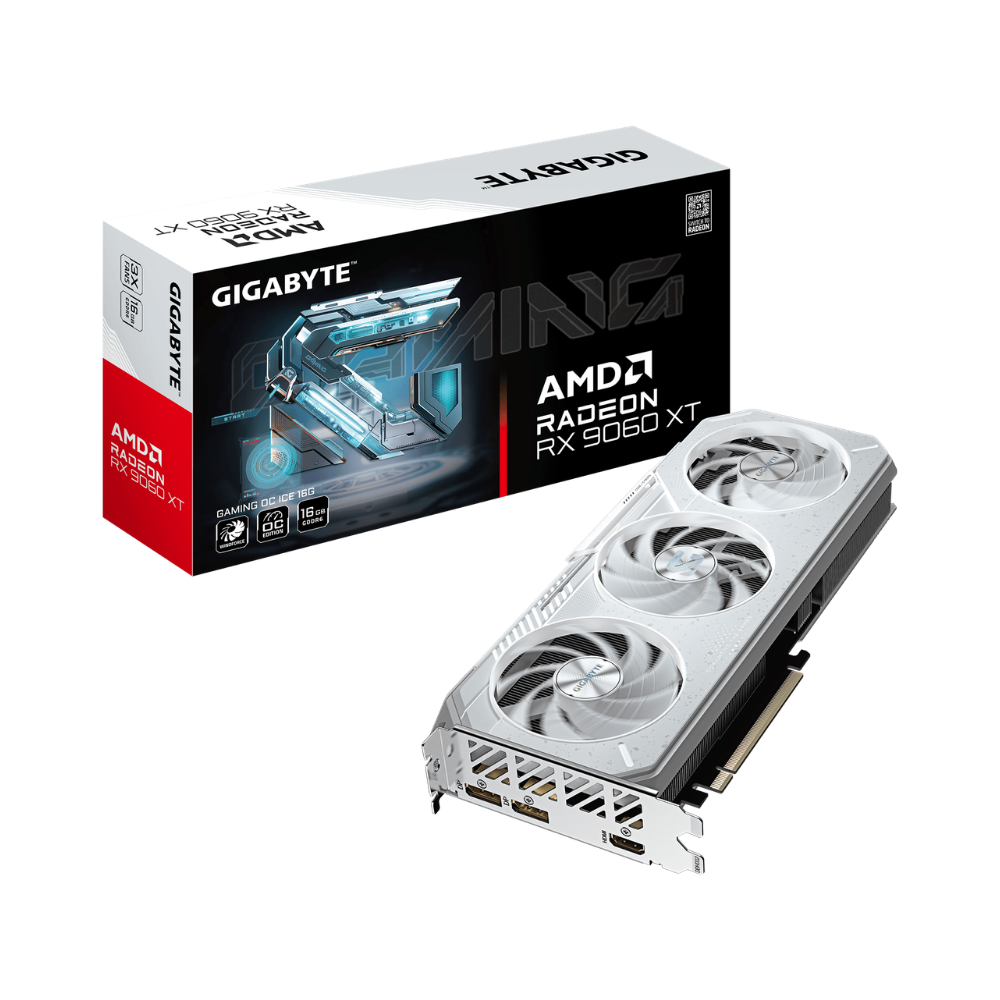 kartë grafike gigabyte radeon rx 9060 xt gaming oc ice 16gb gddr6 white
