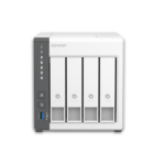 qnap ts 433 4 bay nas server, arm cortex a55 2.0ghz, 4gb ram, sata 6gb/s, new