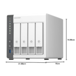 qnap ts 433 4 bay nas server, arm cortex a55 2.0ghz, 4gb ram, sata 6gb/s, new