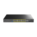 cudy gs1028ps2 24 port gigabit poe+ professional switch, 300w, 2× gbe + 2× gigabit combo ports, new